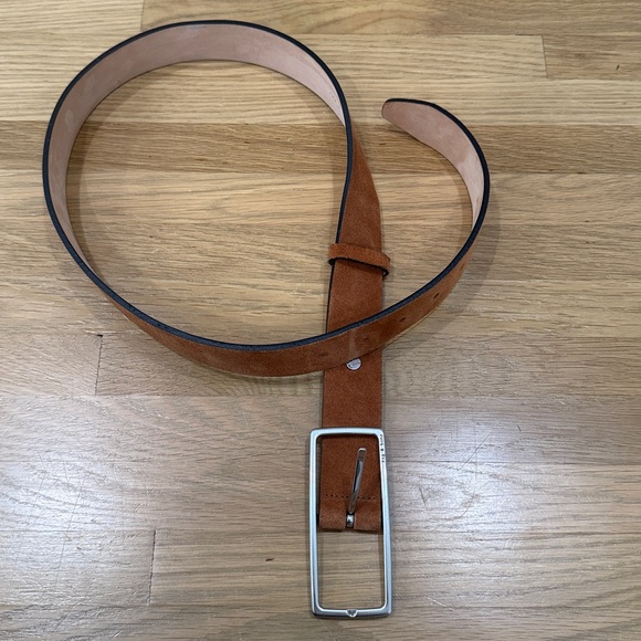 Rag & Bone Tan Suede Belt with Silver Buckle small - Picture 4 of 4